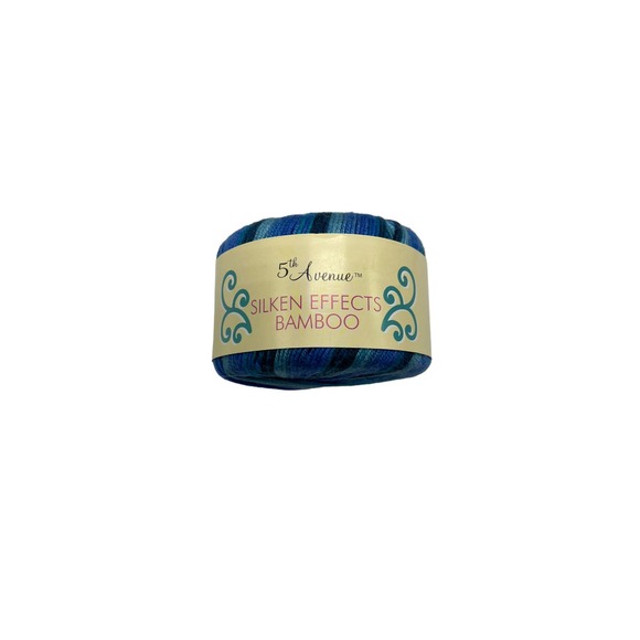 5th Avenue Silken Effects Bamboo Crochet Thread Blue Ombre - Picture 2 of 3
